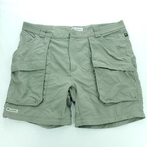 Columbia Cargo Shorts Men XL (38x6.5) Canvas Hiking Outdoor Big Pockets